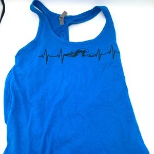 Blue ocean heart Active wear tank